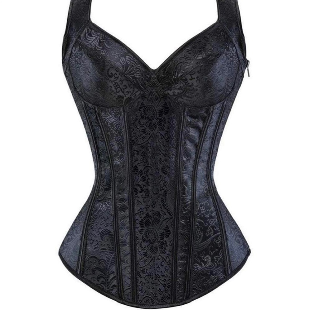 CORSET VEST LACE-UP GOTHIC JACQUARD